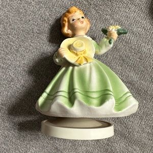 Vintage Japan Girl in Green music box